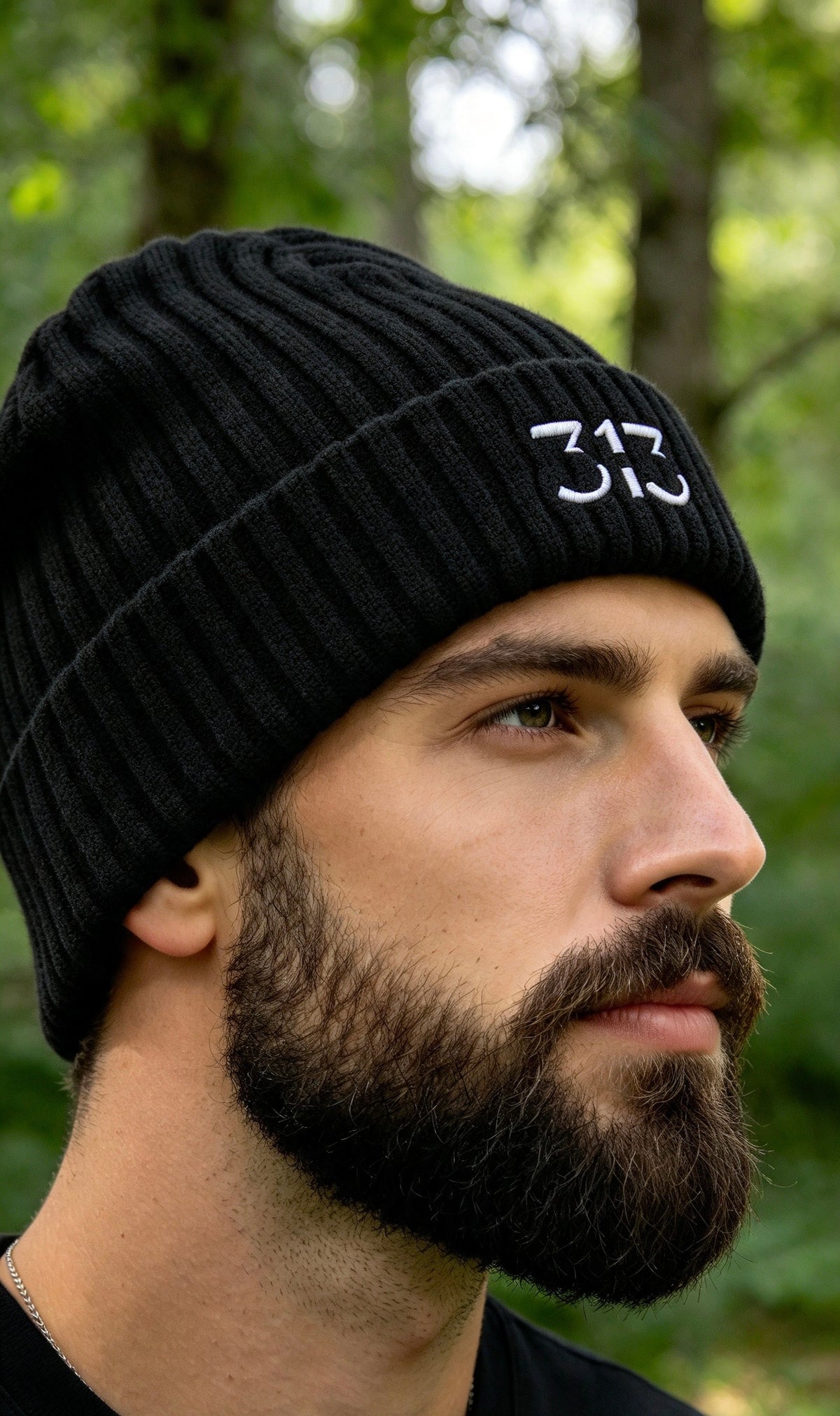 313 Heavy Ribbed Knit Beanie Hat